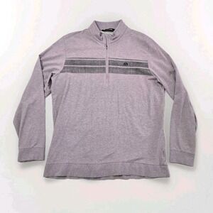 Travis Mathew Golf 1/4 Zip Pullover Sweater Mens XL Heather Purple Tech Stretch